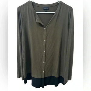 J. Jill Wearever Collection Womens Button Down Cardigan Tunic Shirt, Size L, EUC